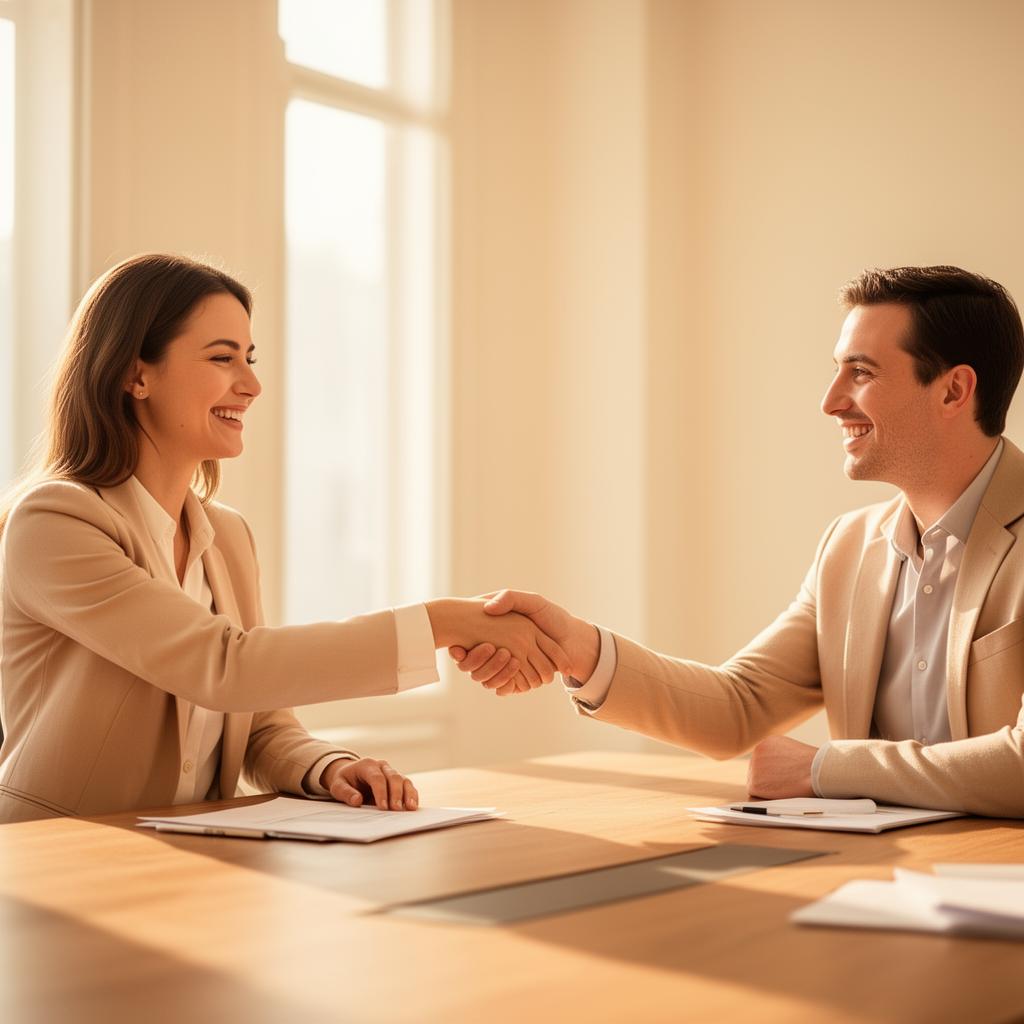 Twee partners schudden elkaar de hand